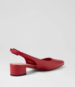 Women DIANA FERRARI Heels-Claytin Red Leather Heels