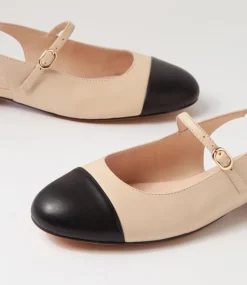 Women DIANA FERRARI Mary Janes|Flats-CLEMEN DF BLACK CREAM LEATHER