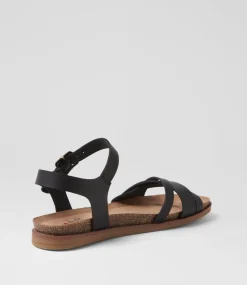 Women I LOVE BILLY Flats|Sandals-Clonti Black Sandals