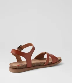Women I LOVE BILLY Flats|Sandals-Clonti Cognac Sandals