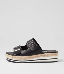 Women I LOVE BILLY Sandals|Slides-Coachi Black Slides