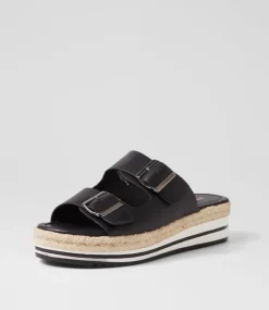 Women I LOVE BILLY Sandals|Slides-Coachi Black Slides