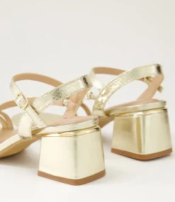 Women I LOVE BILLY Heels|Sandals-Colbie Pale Gold Sandals