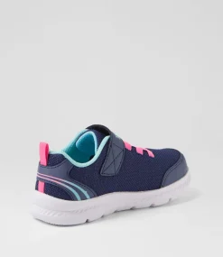 SKECHERS Sport School Shoes-Comfy Flex 2 Tot Navy Fabric Sneakers