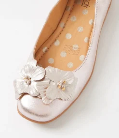 Women SUPERSOFT Comfort|Flats-Comotion Light Rose Metallic Suede Ballet Flats