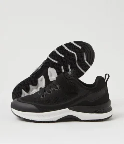 COLORADO Sport School Shoes|Junior School Shoes-Comp Jnr B Adj Black White Knit Sneakers