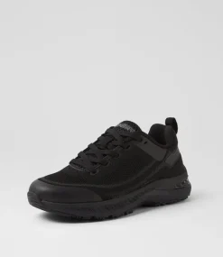 COLORADO Sport School Shoes|Junior School Shoes-Comp Jnr B Lace Black Knit Sneakers