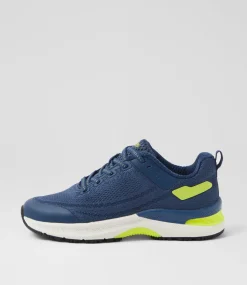 COLORADO Sport School Shoes-Comp Jnr B Lace Navy Knit Sneakers