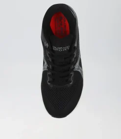 COLORADO Sport School Shoes|Junior School Shoes-Compete Jnr Lace Black White Mesh Sneakers