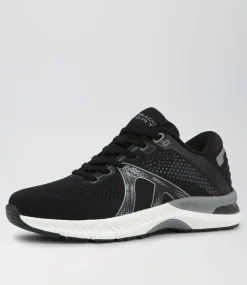 COLORADO Sport School Shoes|Junior School Shoes-Compete Jnr Lace Black White Mesh Sneakers