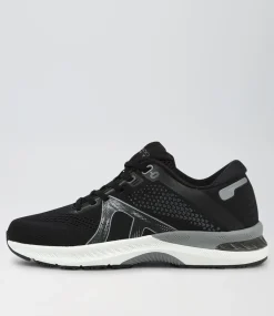 COLORADO Sport School Shoes|Senior School Shoes-Compete Snr B Black White Mesh Sneakers