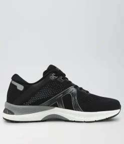 COLORADO Sport School Shoes|Senior School Shoes-Compete Snr B Black White Mesh Sneakers