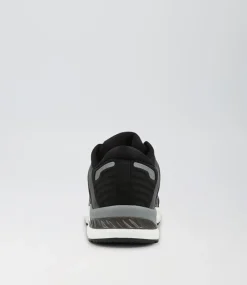 COLORADO Sport School Shoes|Senior School Shoes-Compete Snr G Black White Mesh Sneakers