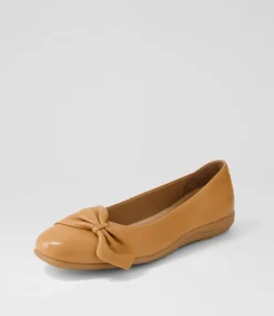 Women SUPERSOFT Comfort|Flats-Connor Dark Tan Leather Ballet Flats