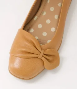 Women SUPERSOFT Comfort|Flats-Connor Dark Tan Leather Ballet Flats