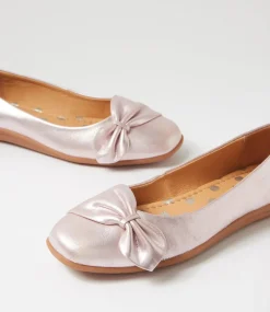 Women SUPERSOFT Comfort|Flats-Connor Light Rose Metallic Suede Ballet Flats