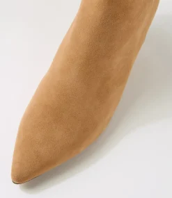 Women DIANA FERRARI Boots-Conoir Cappuccino Dark Brown Suede Ankle Boots