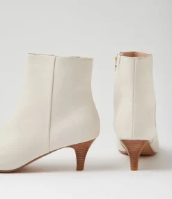 Women DIANA FERRARI Boots-Conoir Cream Natural Leather Ankle Boots