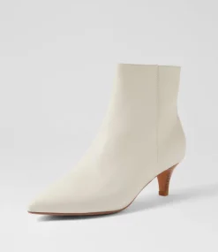 Women DIANA FERRARI Boots-Conoir Cream Natural Leather Ankle Boots