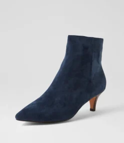 Women DIANA FERRARI Boots-Conoir Navy Dark Brown Suede Ankle Boots