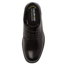 COLORADO Dress Shoes-CONVEX BLACK LEATHER