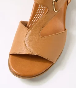 Women SUPERSOFT Comfort|Flats-Coras Dark Tan Leather Sandals