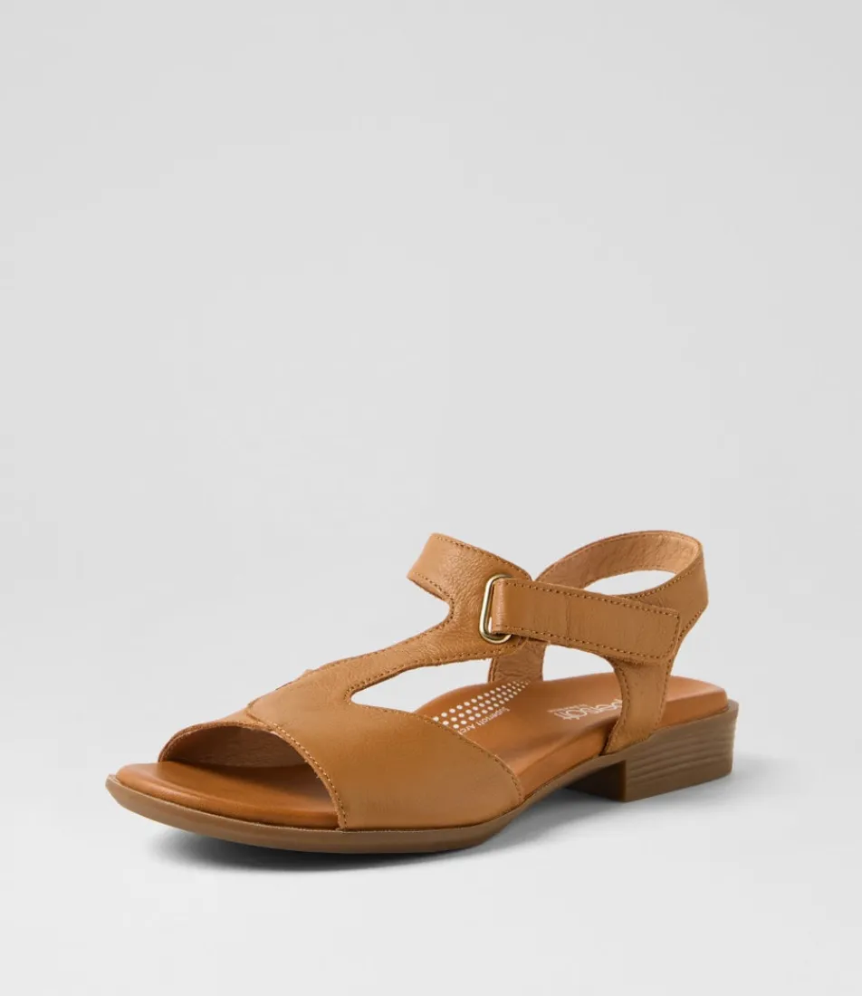 Women SUPERSOFT Comfort|Flats-Coras Dark Tan Leather Sandals