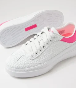 Women SKECHERS Sneakers-Cordova Classic Repeat Business White Hot Pink Sneakers