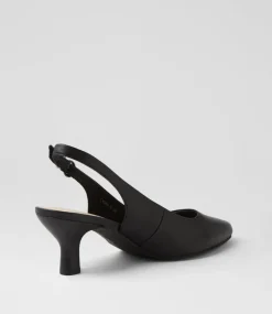 Women SUPERSOFT Comfort|Heels-Coria Black Leather Heels