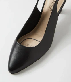 Women SUPERSOFT Comfort|Heels-Coria Black Leather Heels