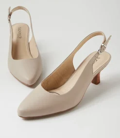 Women SUPERSOFT Comfort|Heels-Coria Oatmilk Natural Leather Heels