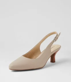 Women SUPERSOFT Comfort|Heels-Coria Oatmilk Natural Leather Heels