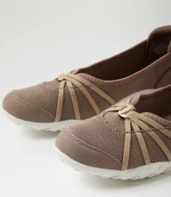 Women SUPERSOFT Comfort|Flats-Corra Light Taupe Fabric Flat Shoes