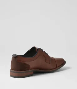 C88 by COLORADO Dress Shoes-Cory Tan Smooth Lace Up Flats
