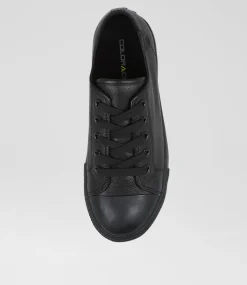 COLORADO Sport School Shoes|Senior School Shoes-Cosmic Black Leather Sneakers