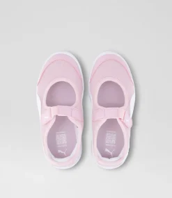 PUMA Sport School Shoes-Courtflex Lina Junior Rose White Sneakers