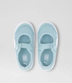 PUMA Sport School Shoes-Courtflex Lina Toddler Green White Sneakers