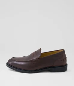 UNCUT Casuals-Cox Brown Leather Flat Shoes