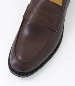 UNCUT Casuals-Cox Brown Leather Flat Shoes