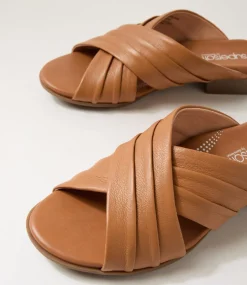 Women SUPERSOFT Comfort|Flats-Cozy Dark Tan Leather Sandals
