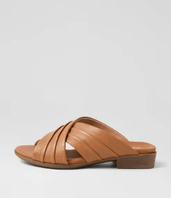 Women SUPERSOFT Comfort|Flats-Cozy Dark Tan Leather Sandals