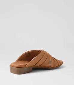 Women SUPERSOFT Comfort|Flats-Cozy Dark Tan Leather Sandals