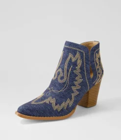 Women I LOVE BILLY Boots-Craayzie Denim Ankle Boots