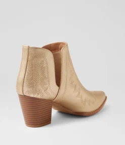 Women I LOVE BILLY Boots-Craayzie Gold Ankle Boots