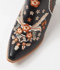 Women I LOVE BILLY Boots-Crasho Black Multi Ankle Boots