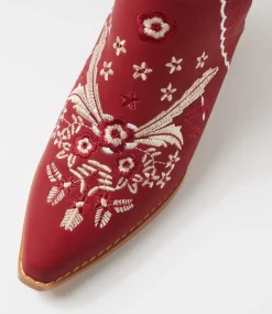 Women I LOVE BILLY Boots-Crasho Crimson Multi Ankle Boots