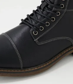 C88 by COLORADO Boots|Casuals-Crave Black Lace Up Boots