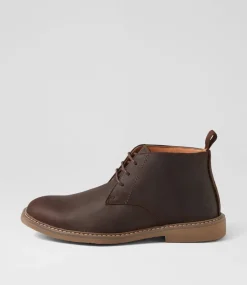 COLORADO Boots|Casuals-Crick Dark Brown Crazyhorse Leather Ankle Boots