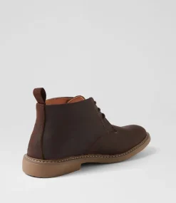 COLORADO Boots|Casuals-Crick Dark Brown Crazyhorse Leather Ankle Boots
