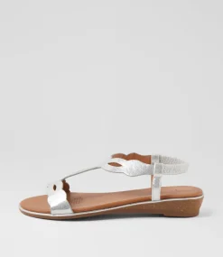 Women I LOVE BILLY Wedges|Flats-Culish Silver Sandals